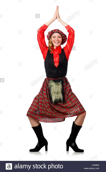funny-woman-in-scottish-clothing-on-white-FA09F6.jpg